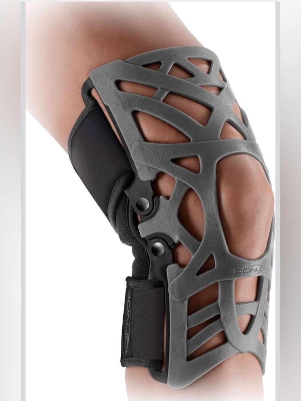 Open-Frame Hinged Knee Brace in Gray women or men